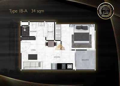 ขายแกรนด์โซแลร์โนเบิลพัทยาสาย 3 1 ห้องนอน 1 ห้องน้ำ - คอนโด - พัทยาใต้ - 